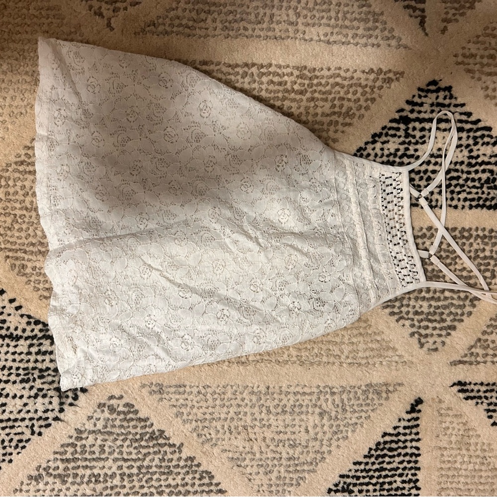 HOLLISTER: lace white halter top
